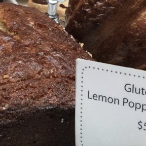 Gluten-free lemon poppyseed teacake from Huckleberry Cafe